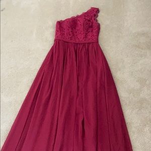Burgundy bridesmaid dress
